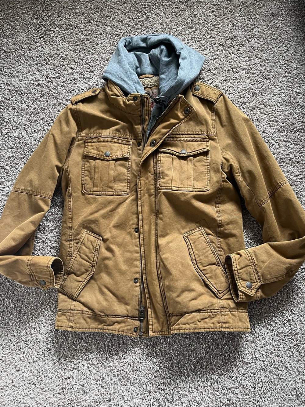 LEVIS Sherpa Lined, Two Pocket, Hooded, Tan men's size xs